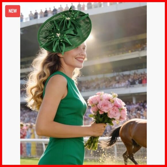 Elegant Women\'s Fascinator Hat with Flower Feathers for Wedding Derby Tea Party main image 5